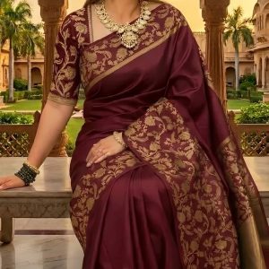 কাতান সিল্ক 🧵 খয়েরী কালার